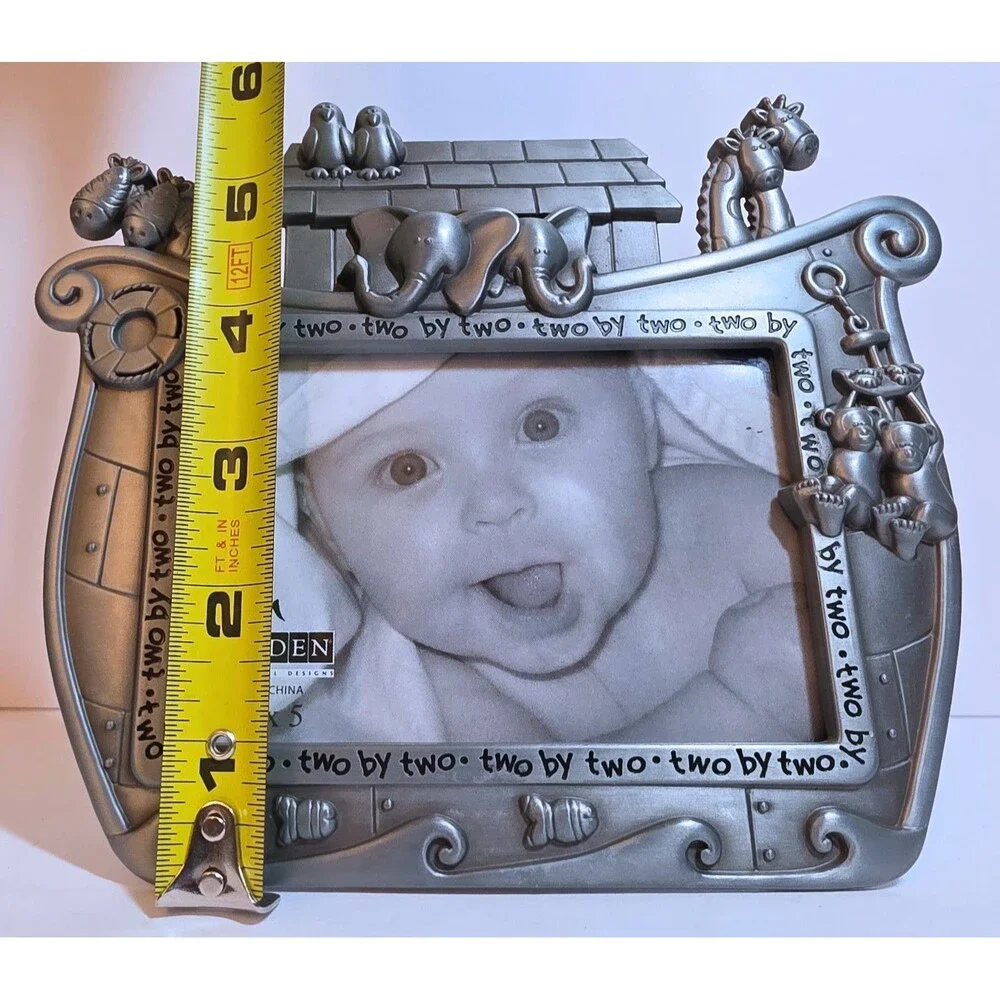 Malden Two by Two Noah's Ark Pewter-tone Baby 3.5